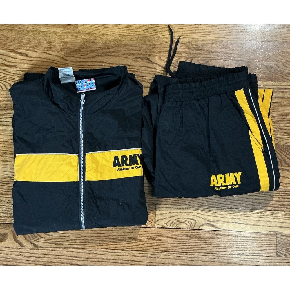 USPT Gear ARMY Mens Warm Up Jacket & Pants Active Windbreaker Suite Sz X-Large